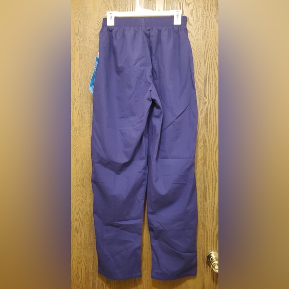 Landau Essentials Creased Front Elastic Waist Pants | NWT | Purple | Sz: M - Picture 3 of 11
